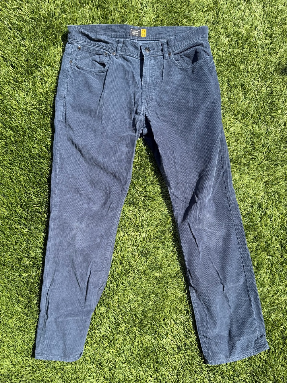 Men's J. Crew 484 Slim Corduroy Pants in Navy size 33 - 30